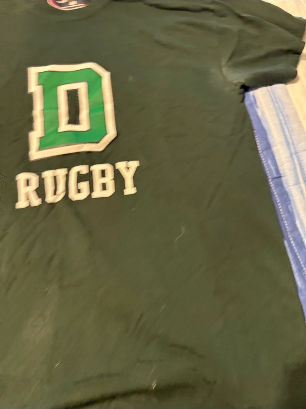 Unbranded Dark Green 'D Rugby' Short-Sleeve Graphic Tee - Picture 4 of 6